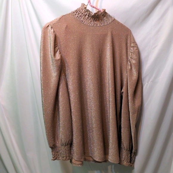 Chloe & Jasmine metallic sparkles shirt size XL - Picture 1 of 11